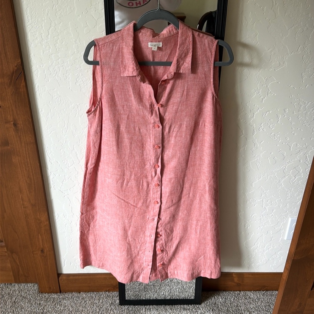 Garnet Hill linen shift dress